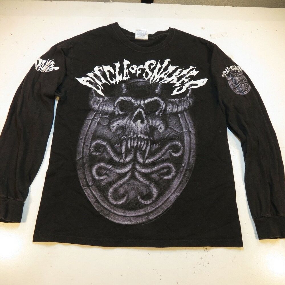 DANZIG Metal Rock CIRCLE OF SNAKES SKULL CONCERT TOUR TEE T SHIRT Mens M Black